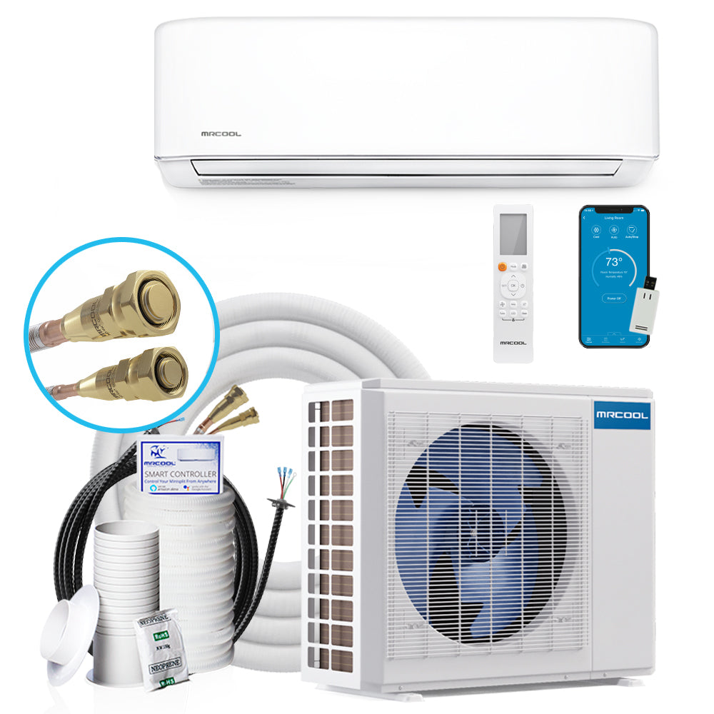 DIY MRCOOL 4th Gen 12K BTU Ductless Mini-Split Heat Pump Complete System 115V/60Hz with 25ft DIYPro Cable and Enhanced WiFi