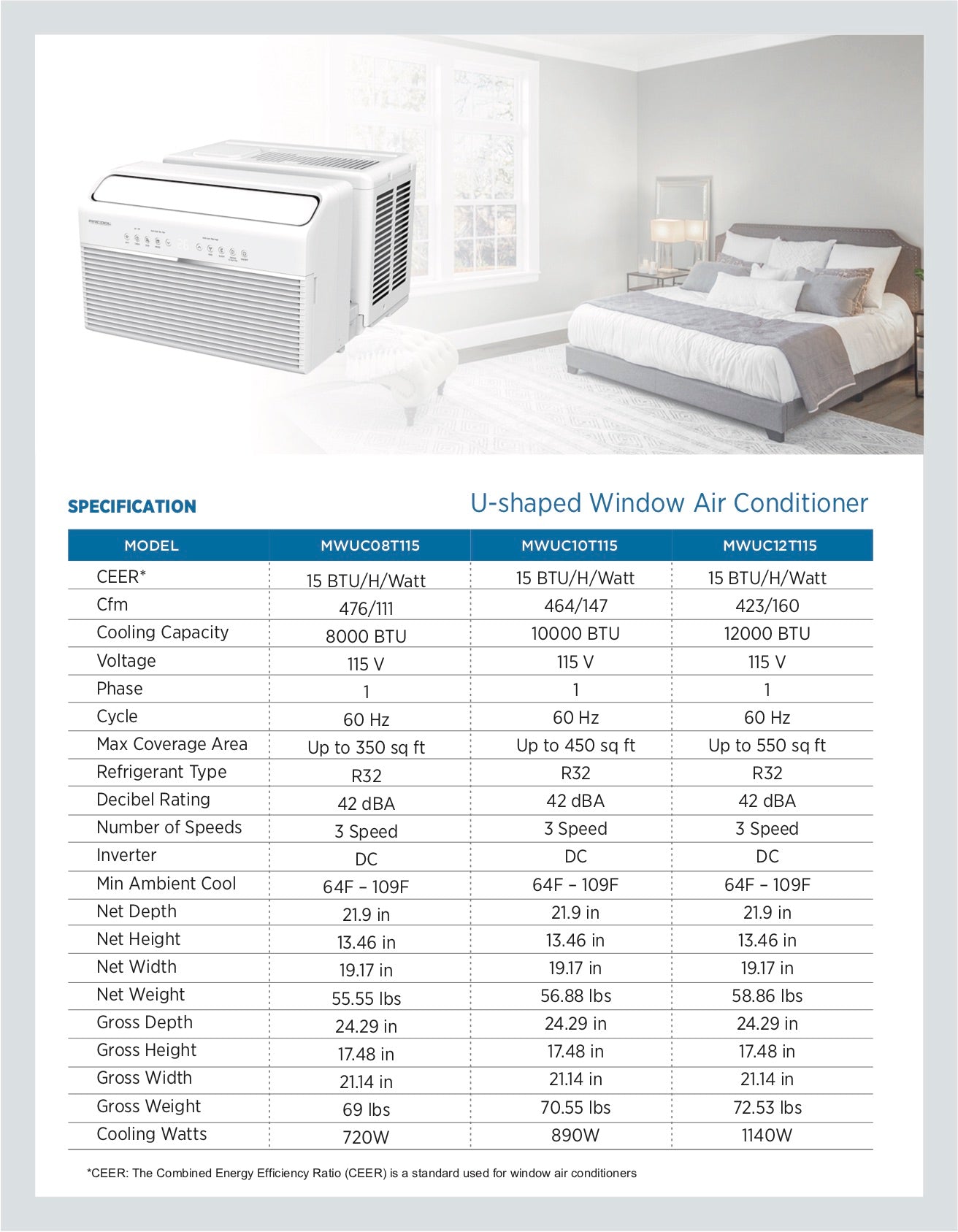 U-Shaped Window Air Conditioner - 10000BTU - Skyway Minisplit Sales